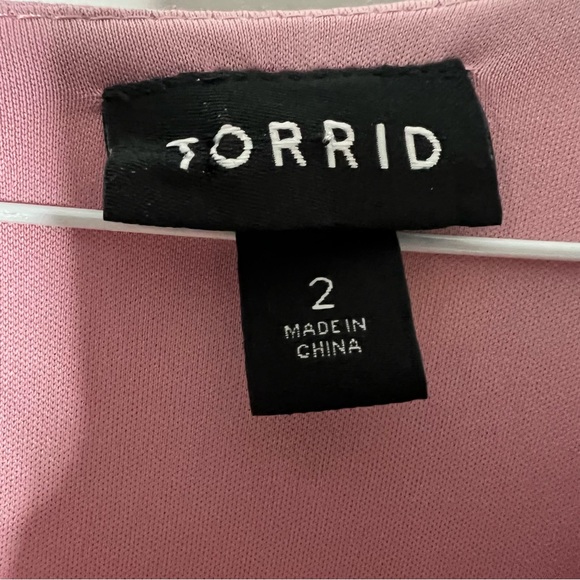 Torrid Lemon Midi Challis Button-Front Dress 2X Women’s Mauve GUC 12581651 - Picture 5 of 8